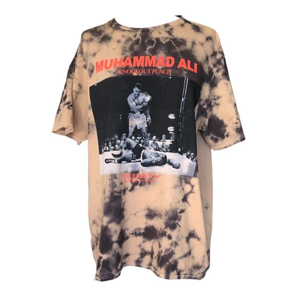 Muhammad Ali Knockout Punch The Rematch Tie-Dye T-Shirt Crew Neck Unisex Large - Picture 1 of 9